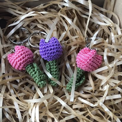 Tulip Keychain Trio