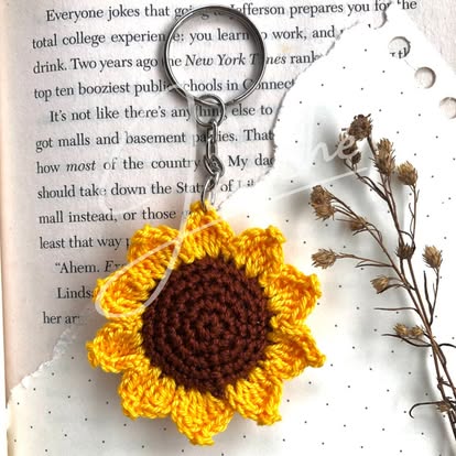 Mini Sunflower Keychain
