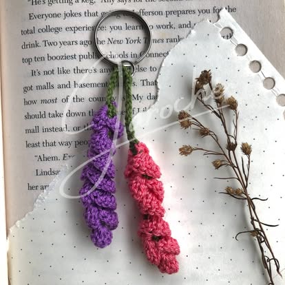Lavender Sprigs Keychain Duo