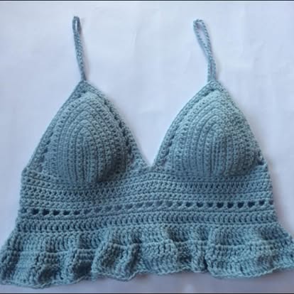 Powder Blue Ruffle Bralette