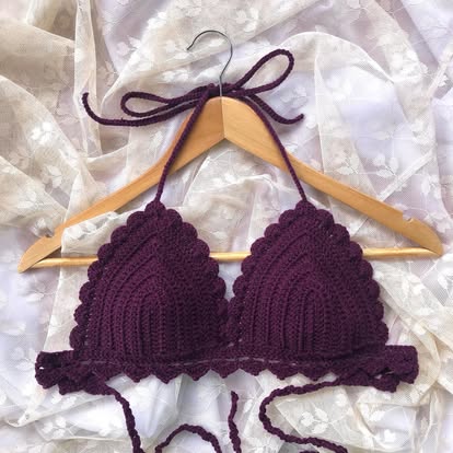 Plum Scallop Bralette