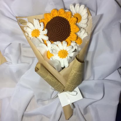 Sunflower & Daisy Kraft Cluster