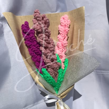 Lavender Trio in Burlap